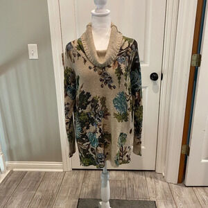 J. Jill Floral Turtleneck sweater multicolor floral 16267